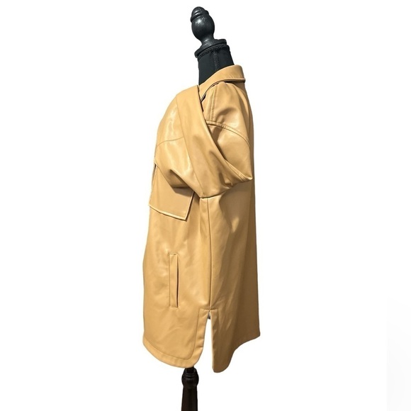 3/25$ (Mix)Ricki’s Faux Leather Jacket, Tan, Size M - Picture 4 of 15